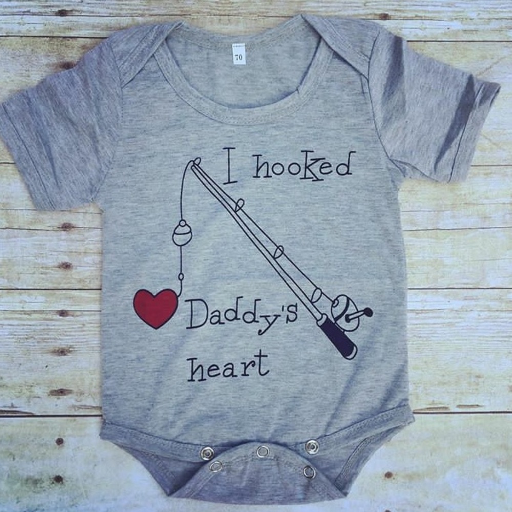 I Hooked Daddy's Heart Onesie