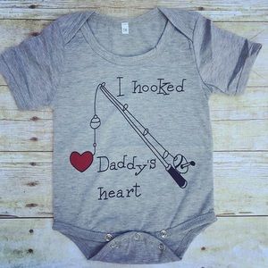 I Hooked Daddy's Heart Onesie
