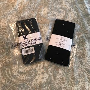 American Eagle Footed Tights with Silver Dots