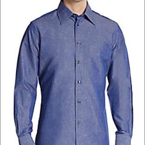 Corneliani ID Linen/cotton button down shirt