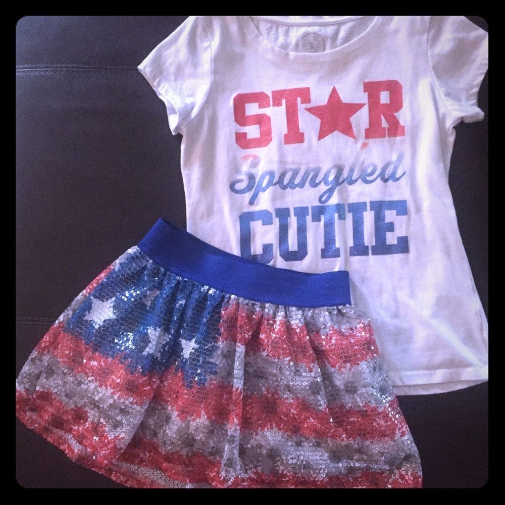 Ted White & Blue Skirt & Top