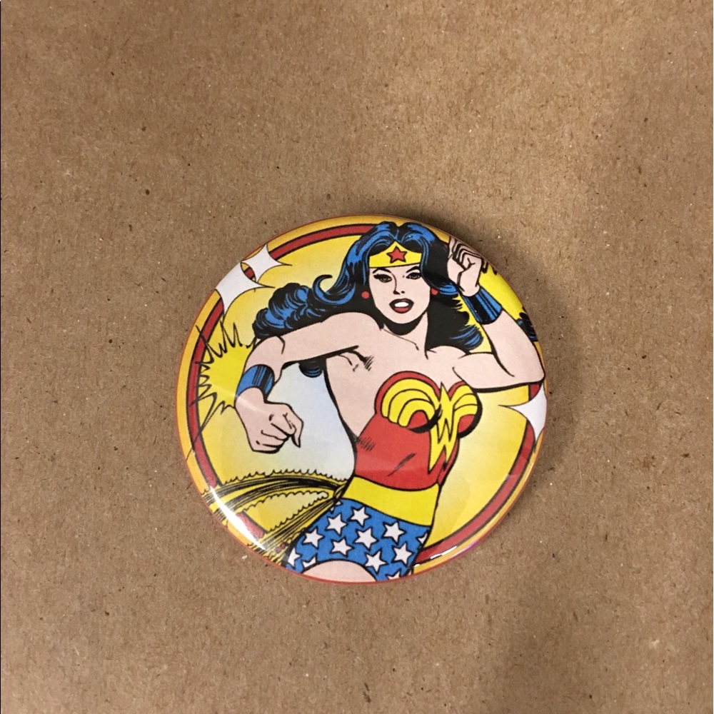 Wonder Woman Pin Back Button Badge