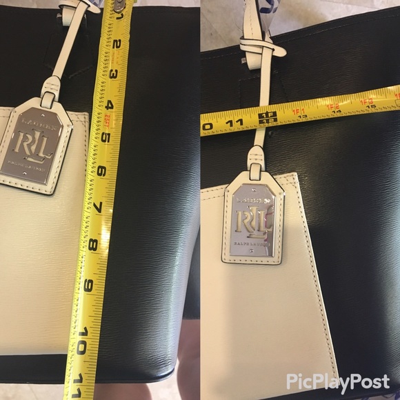 Lauren Ralph Lauren Black & white Tote NWT - Picture 8 of 8
