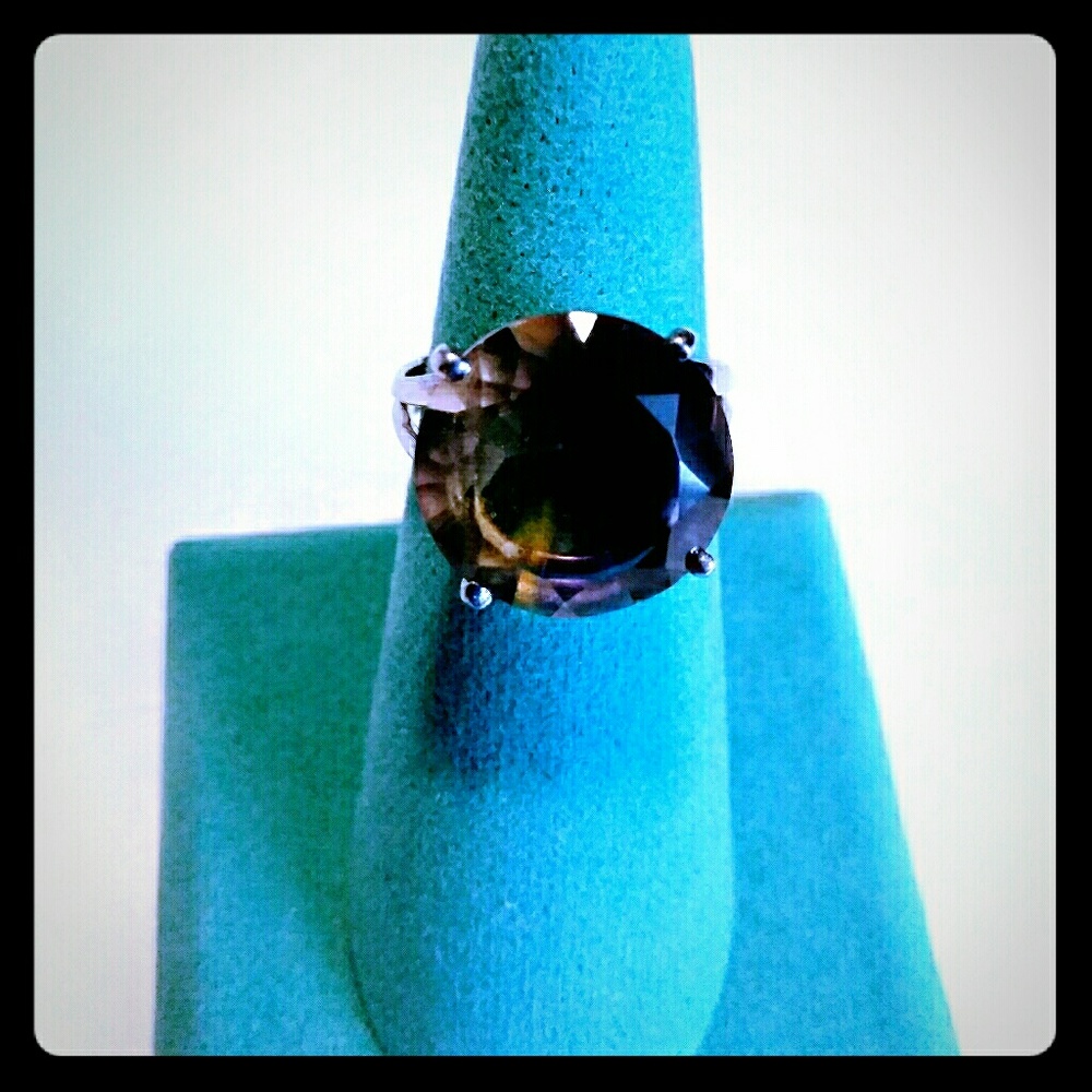 NWT Rainbow Topaz Sterling Silver Ring