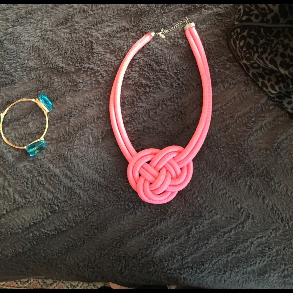 Neon statement necklace