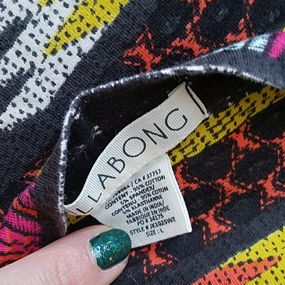 Billabong Print Bodycon Mini Size Large - Picture 3 of 4