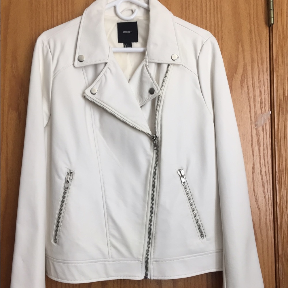 White pleather jacket