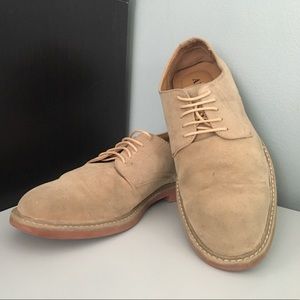 Alfani Tan Leather Suede Derby Men's Shoes