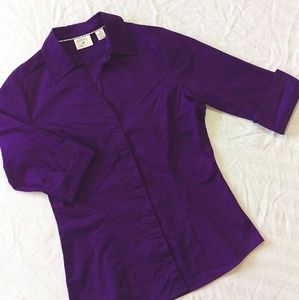 3/4 Sleeve Button Down Shirt