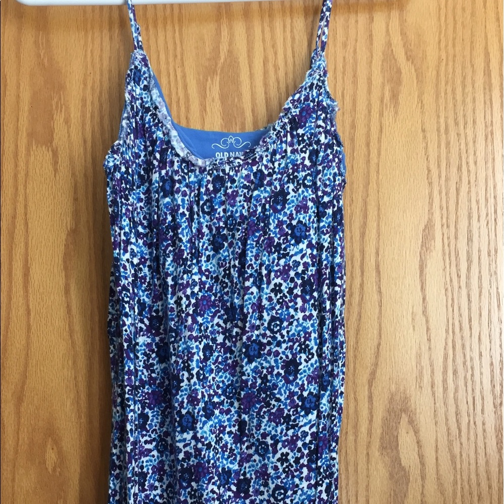 Floral tank top with built in bra