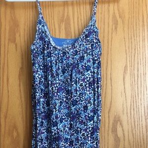 Floral tank top with built in bra