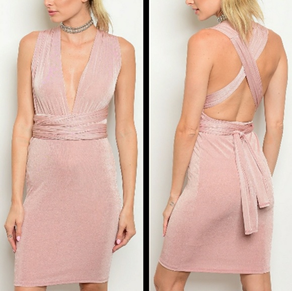 AUDRINA MAUVE SHORT MULTIWAY DRESS - Picture 7 of 7