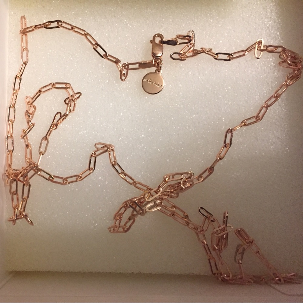 Stella & Dot 30 inch Rose Gold Link Chain