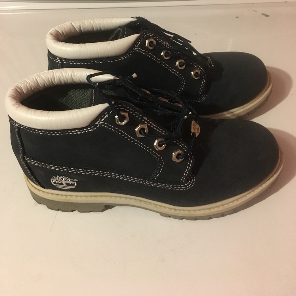 Navy Timberland boots
