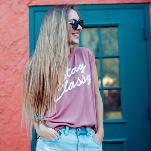 Low stock! M-XL Stay Classy tank - Picture 2 of 4