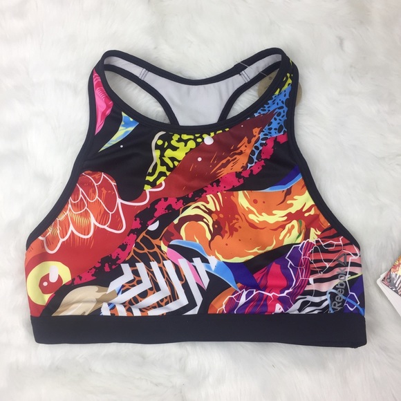 Reebok X Tristan Eaton Graffiti Sports Bra #2 - Picture 1 of 8