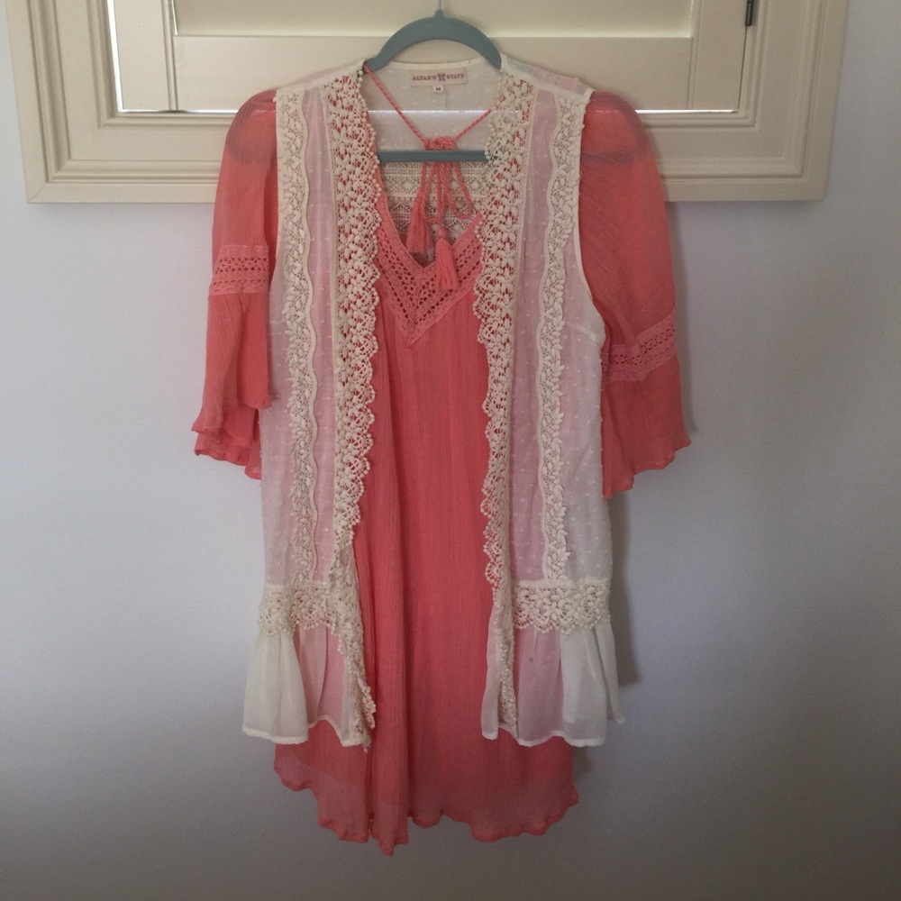 Corral dress with cream tunic