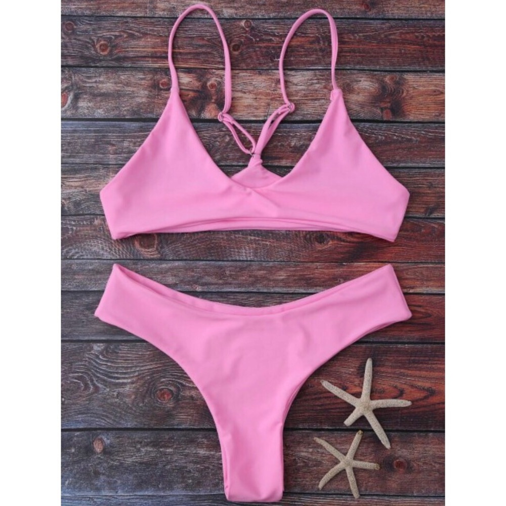 Pink Thong Bikini - Sz Large NWT