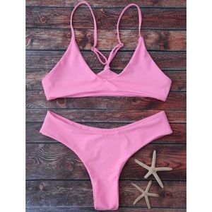 Pink Thong Bikini - Sz Large NWT