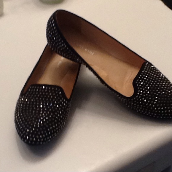 Black Jeweled Flat Shoes Black Jeweled Flat Shoes