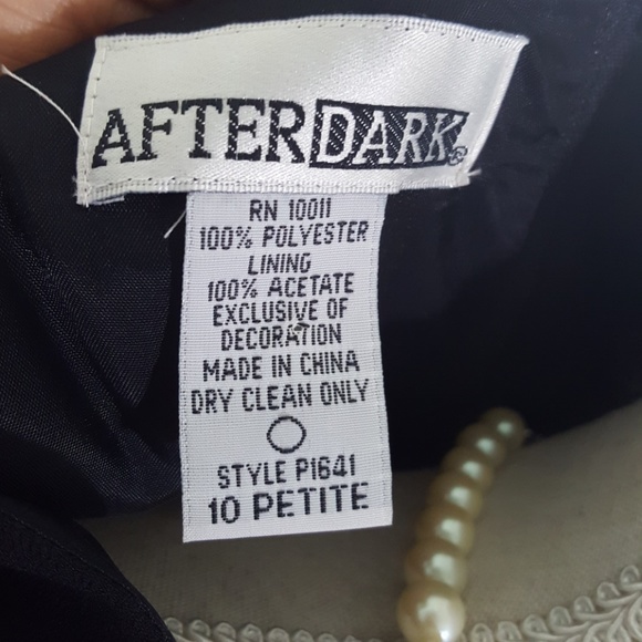 AFTER DARK BLACK COCKTAIL DRESS SZ 10 - Picture 7 of 8