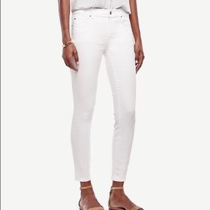 Ann Taylor The Skinny Ankle White Jeans
