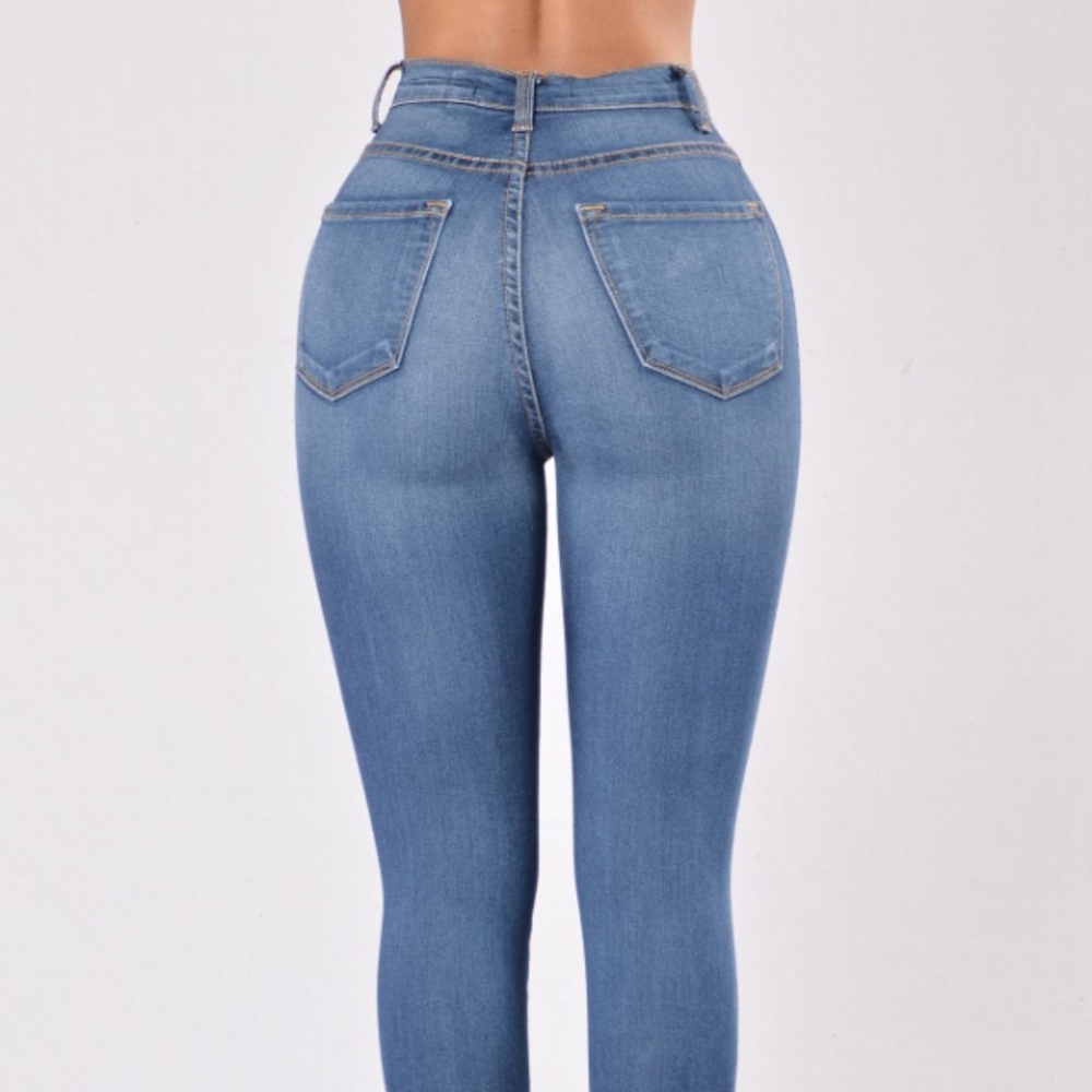 Classic high waist skinny jean medium blue