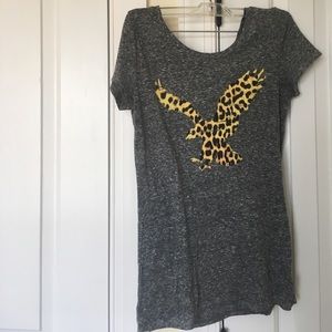 American Eagle Favorite Tee Cheetah Bird Shirt