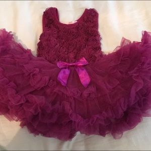 Popatu deep purple tutu dress & headband 18M