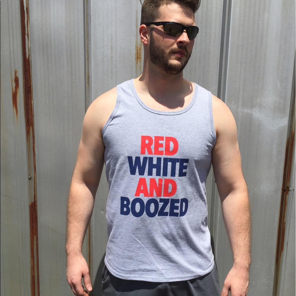 Red, White and Booked Tank-Men's