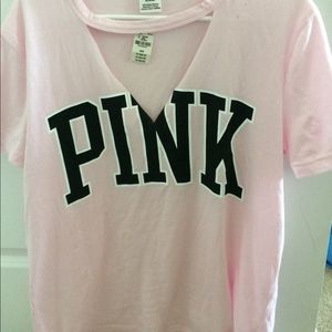 PINK Victoria's Secret Cut Out V-Neck