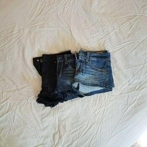3 pairs of jean shorts from American Eagle