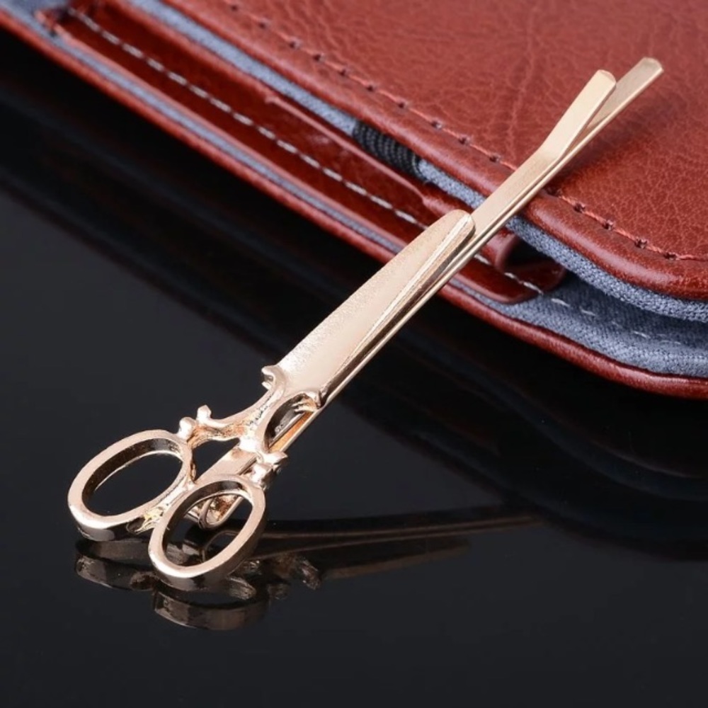 Set of 2 GOLD Scissor Hair Pins - Picture 4 of 6