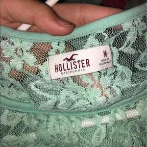 Hollister blue lace crop too