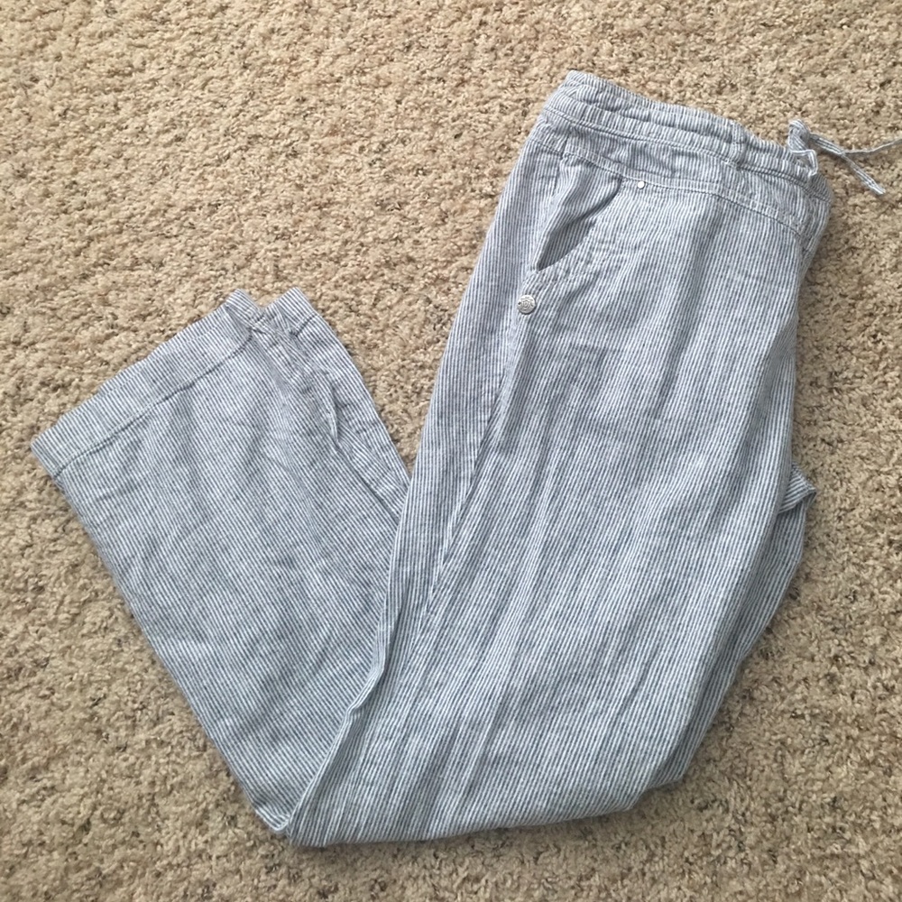 Linen drawstring pants