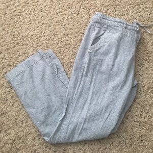 Linen drawstring pants