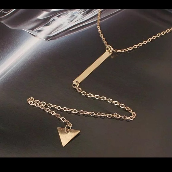 HP! Geometric Dainty Gold necklace - Picture 2 of 2