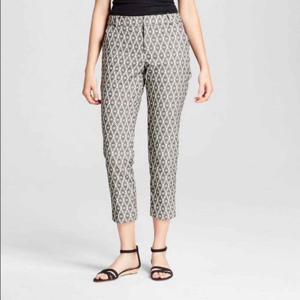 Diamond Jacquard Ankle Pant