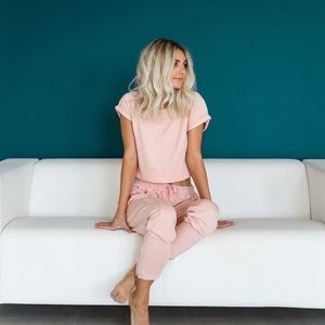 Free People Pink Power Joggers
