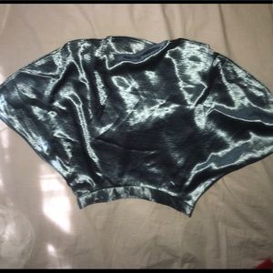 Shiny Blue UO Circle Skirt (High Waist)