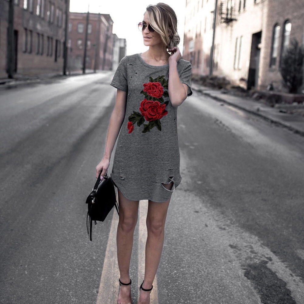 Last 2! Floral Embroidered Dress - Picture 2 of 8