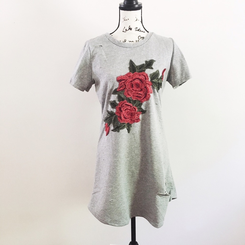 Last 2! Floral Embroidered Dress - Picture 5 of 8