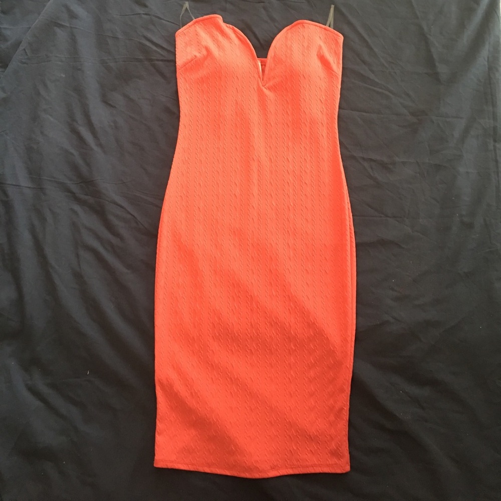 Peach party dress
