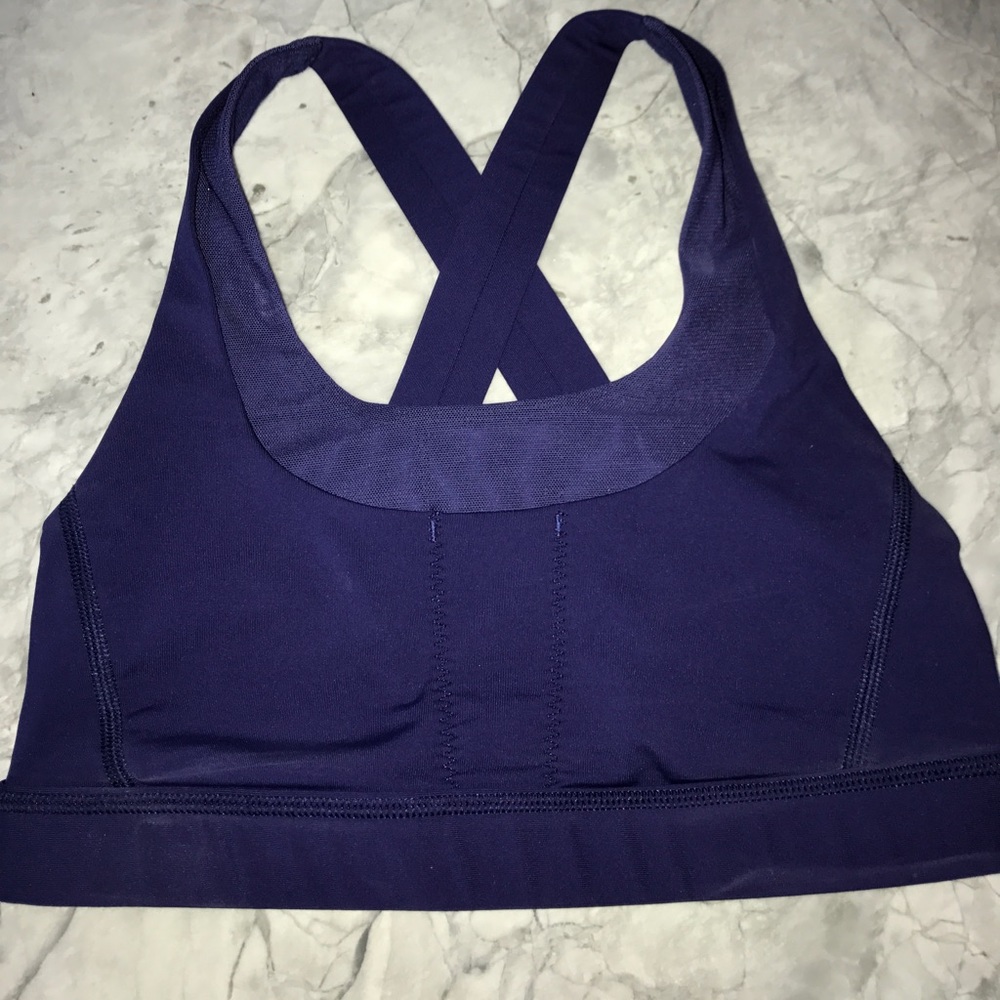 Blue lulu lemon sports bra size 4