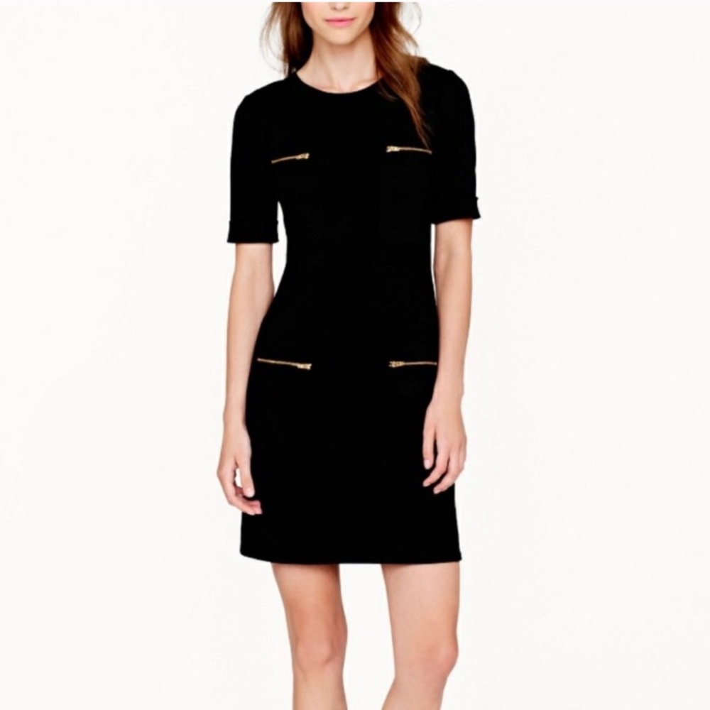 Black Zipper J Crew Dress