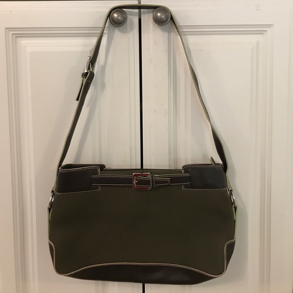 Etienne Aigner canvas and leather purse