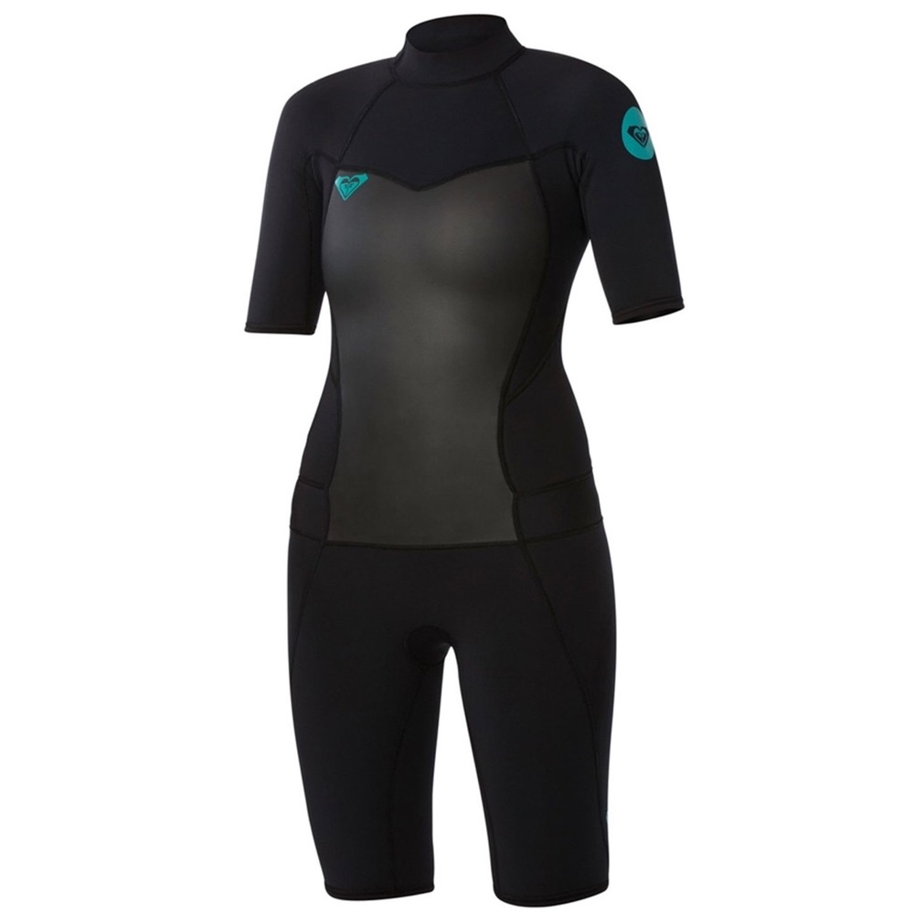 Roxy Syncro 2mm Srt Slv Back Zip Shorty Wetsuit