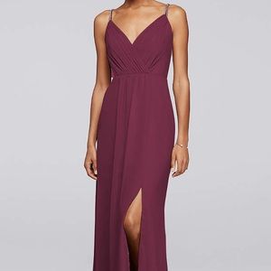 NEVER WORN Davids Bridal size 8 Wine Dress!