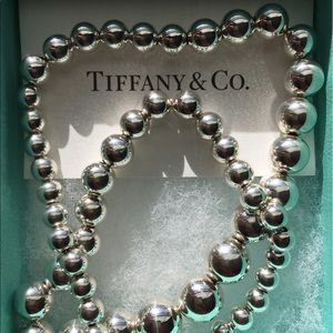 Tiffany & Co. Sterling silver beaded necklace