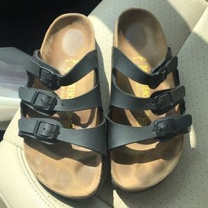 Birkenstock black Florida soft footbed 36 6